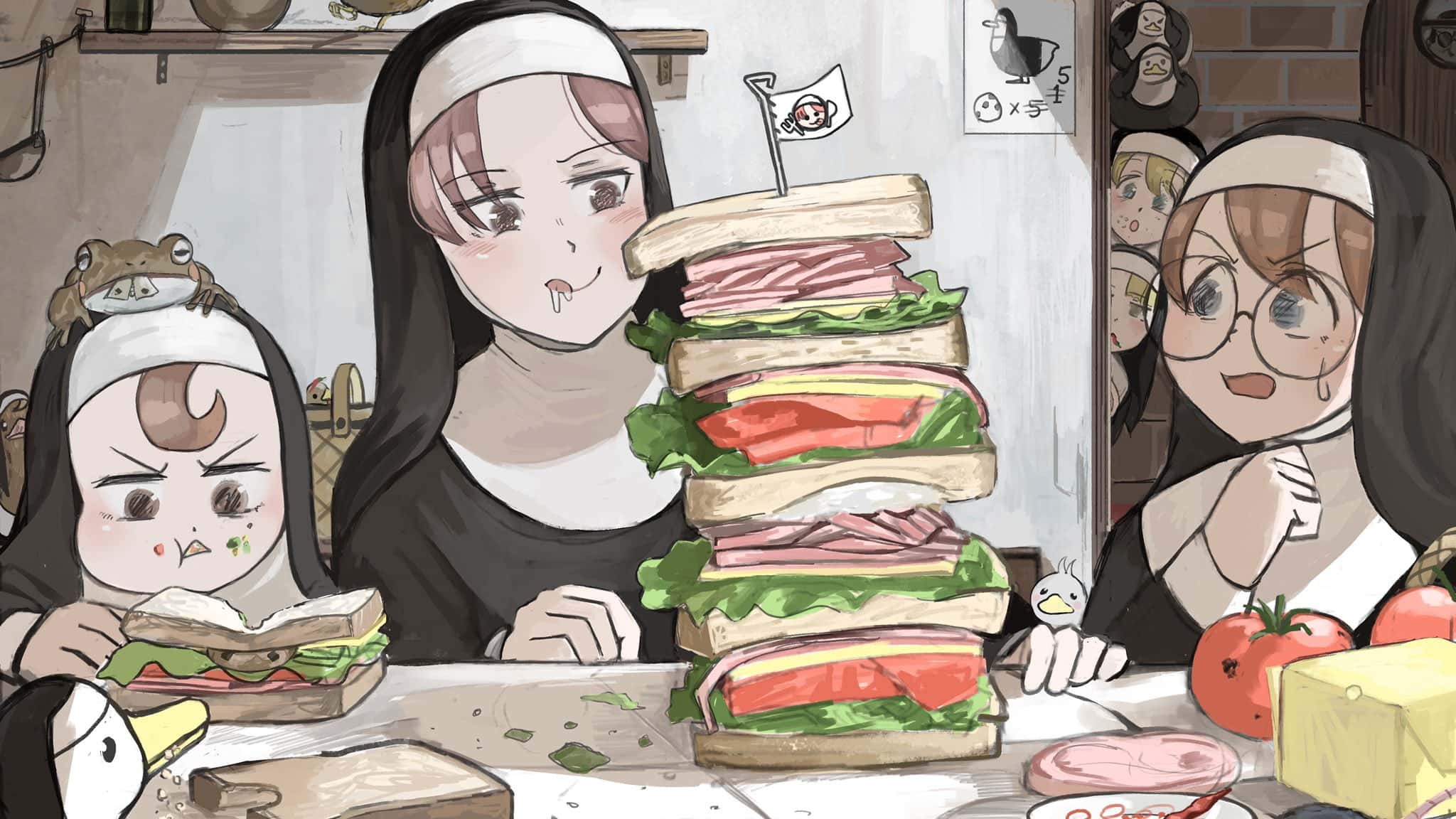 1 - 92 Её гигантский бутерброд